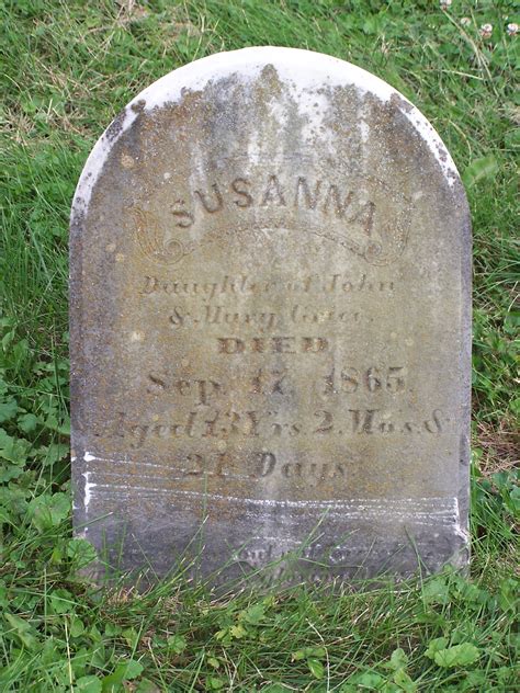 Susanna Grice 1852 1865 Monumento Find A Grave