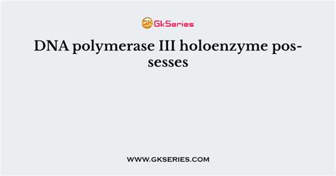 DNA polymerase III holoenzyme possesses