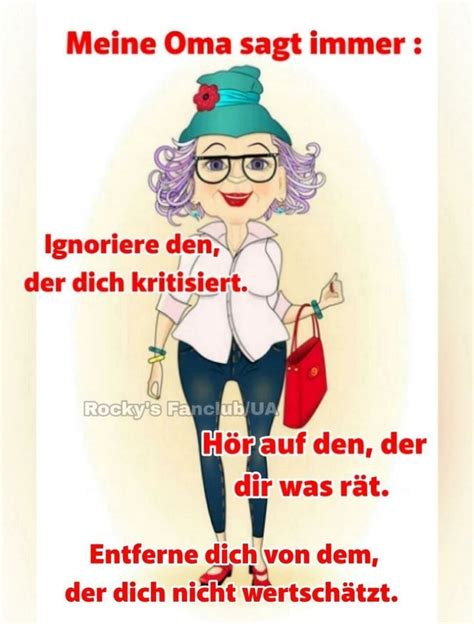 A Woman In Glasses And A Hat Holding A Red Bag With The Words Meine Oma