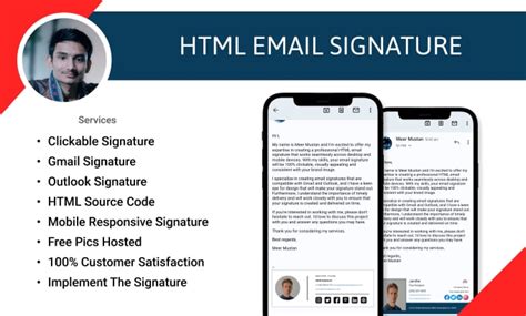 Create A Clickable And Responsive Html Email Signature Gmail Signature