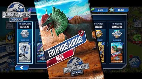 Jurassic World The Game Ep 447 เริ่มต้นลีก Erliphosaurus ด้วยการขึ้นโล่เพชรก่อนเลย Youtube