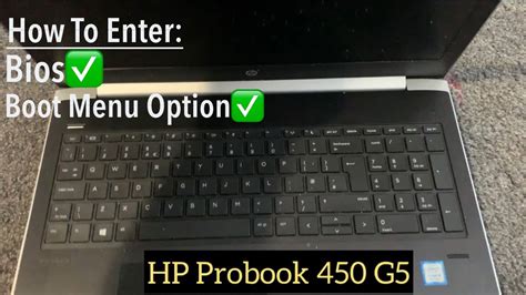 Hp Probook 450 G5 How To Enter Bios Uefi And Boot Menu Boot From Usb Youtube