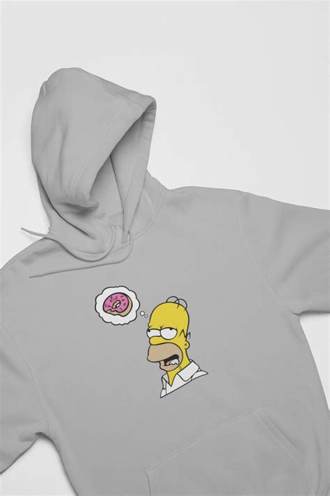 Unisex Homer Simpson Donut Graphic Hoodie The Simpsons Doughnut