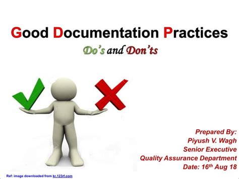 Good Documentation Practices Dos And Donts Gcp Ppt