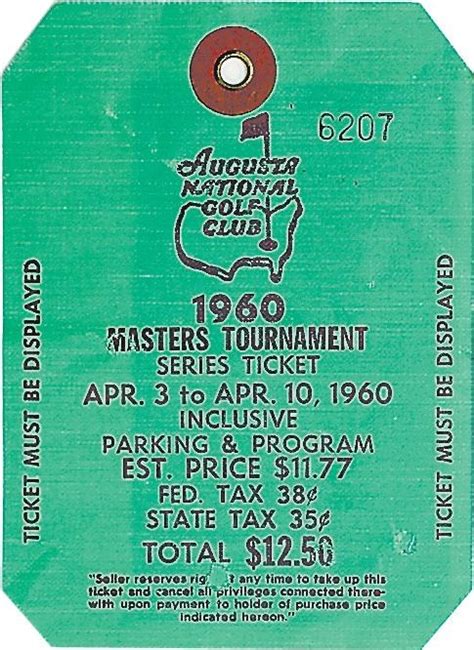 Masters badges are ticket treasures | 2022 Masters