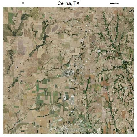 Aerial Photography Map of Celina, TX Texas