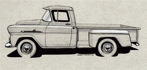 1958 Chevy Apache Drawing By Aaronthomasart On Deviantart