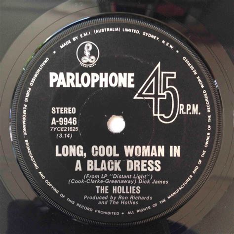 The Hollies Long Cool Woman In A Black Dress Vinyl 7 45 Rpm