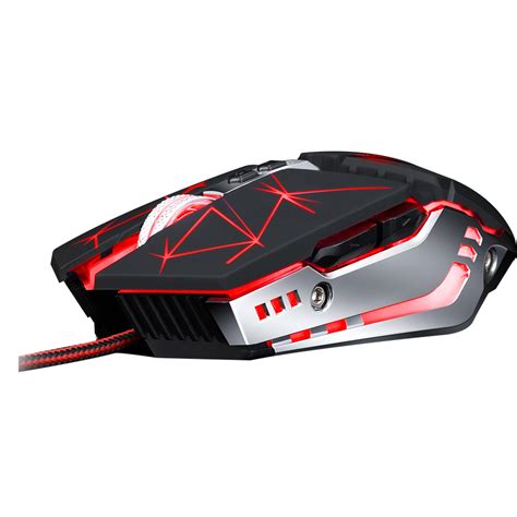 Mouse Gamer Drag Paracord For Windows Mac Gamer Glowing Wired Gaming