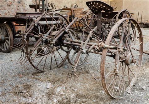 Old Agricultural Machine Stock Photo Image Of Field 39091812