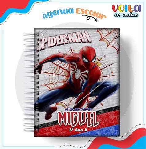 Etiqueta Escolar Homem Aranha Arquivo Digital Elo