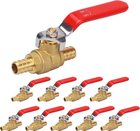 Amazon 1 2 Inch Pex Brass Full Port Shut Off Ball Valve For Hot