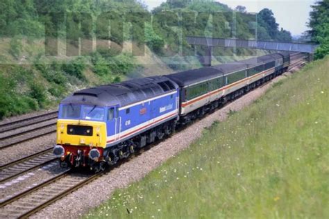 35mm Slide Br British Rail Diesel Loco Class 47 47581 1990 Original Eur