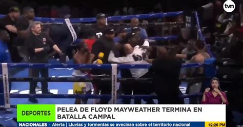 Vídeo Bronca En Pelea De Exhibición De Floyd Mayweather Jr Videos Tvn Panamá