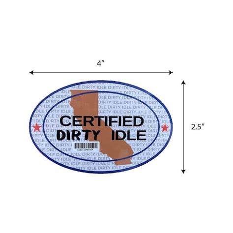 Certified Dirty Idle Vinyl Sticker Decal 4 X 2.5 - Etsy