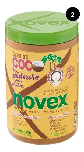 2 Novex Creme De Tratamento Óleo De Coco 1 Kg Mercadolivre