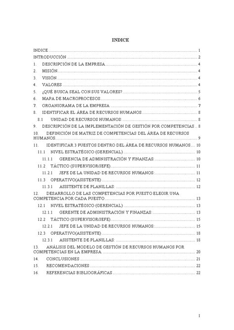 Trabajo Final INDICE INDICE INTRODUCCIÓN DESCRIPCIÓN DE LA Studocu