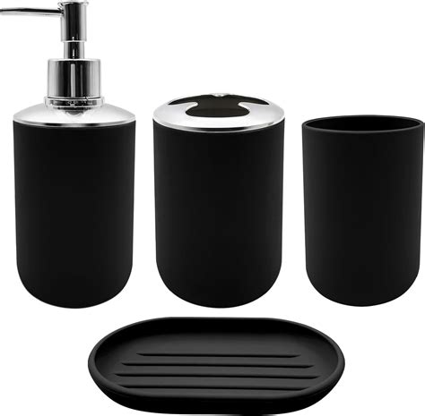 Wbjkzjd Bathroom Accessory Set 4 Pcs Shatter Resistant Resin Bathroom Accessories