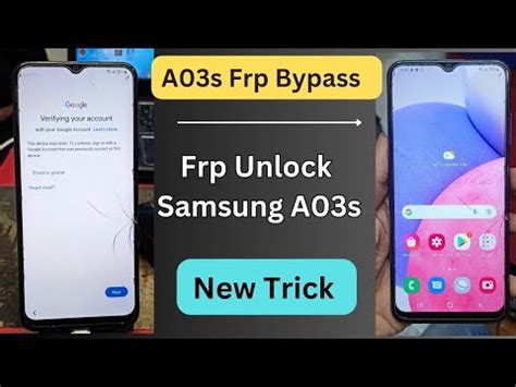 Samsung A03s Frp Bypass Samsung A03s Google Account Remove A03s Frp