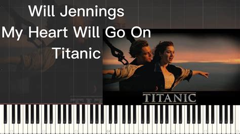 Céline Dion Will Jennings My Heart Will Go On Titanic Piano Tutorial Youtube