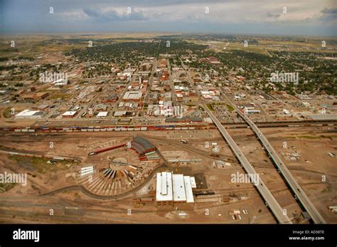 Aerial view of Cheyenne the capital of the state of Wyoming, USA Stock ...