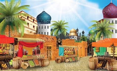 Aladdin Marketplace Backdrop