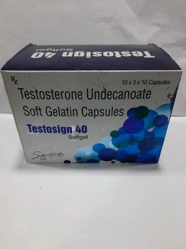 Testosign 40 Testosterone Undecanoate 40 Mg Capsules Purity 99 99 At Rs 300 Box In Nagpur