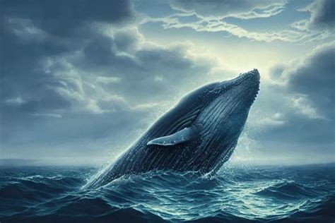 Whale Swimming Through Clouds Cinematic Lighting Stable Diffusion