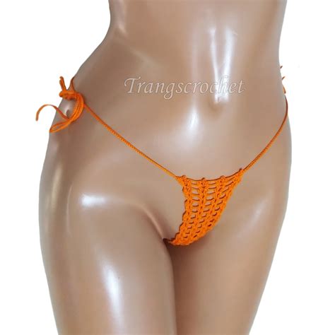 Extreme Micro Bikini Thong G String Handmade Crochet Extreme Micro