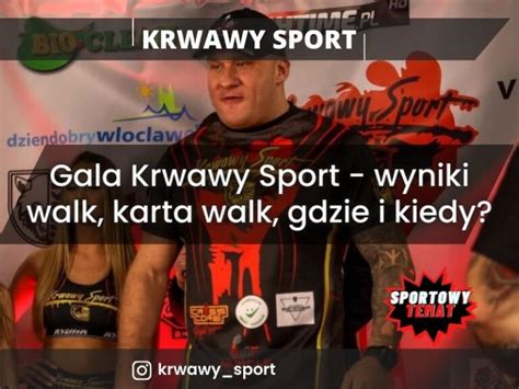 Gala Krwawy Sport Wyniki Walk Karta Walk Gdzie I Kiedy