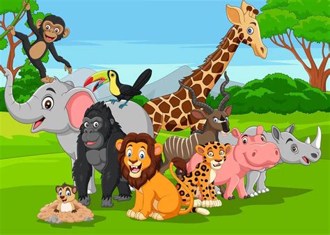 Jungle Animals Vector Art, Icons, and Graphics for Free Download