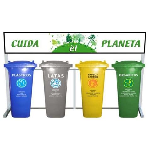 Estación de reciclaje de 4 contenedores ECOL 480 HD1 Grupo Alvi