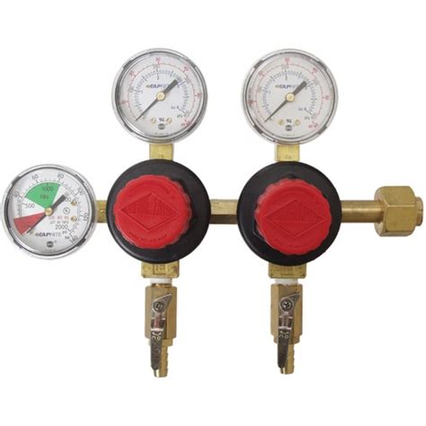 Taprite Dual Body Co2 Regulator High Performance Primary Regulator Independent Pressure