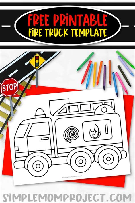 Free Printable Fire Truck Template Simple Mom Project - Free Printable