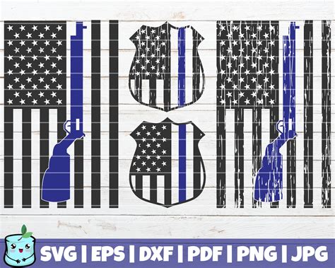 Police Flags Svg Cut Files Commercial Use Instant Download Etsy