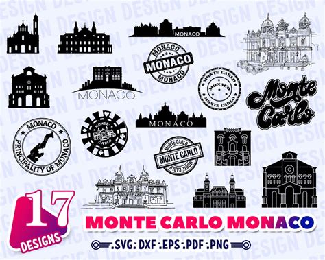 MONTE CARLO SVG Monaco Svg Monte Carlo Skyline Svg Vacation Clipart