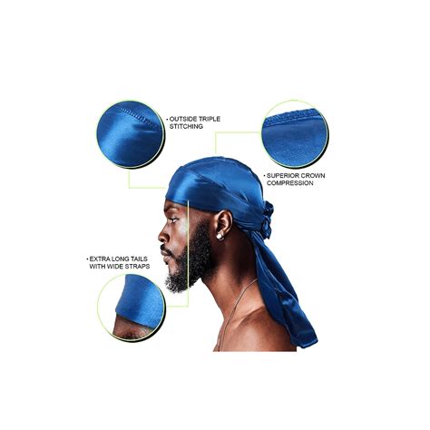 4pcs Silky Durags Silk Durag For Men Women Waves Silky Satin Durag Extra Long Tails 4pcs Silky