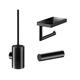 Keuco Reva WC Accessoires Set 3 in 1 schwarz matt WC Bürste