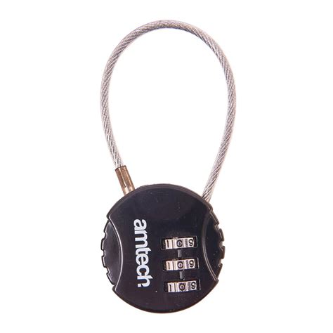 Amtech T1154 3 digit combination cable lock