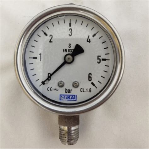 Jual Pressure Gauge Wika Inch Bar Drat Npt Bottom Full Ss