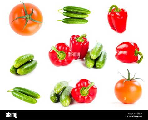 Set Of Fresh Vegetables Stock Photo Alamy