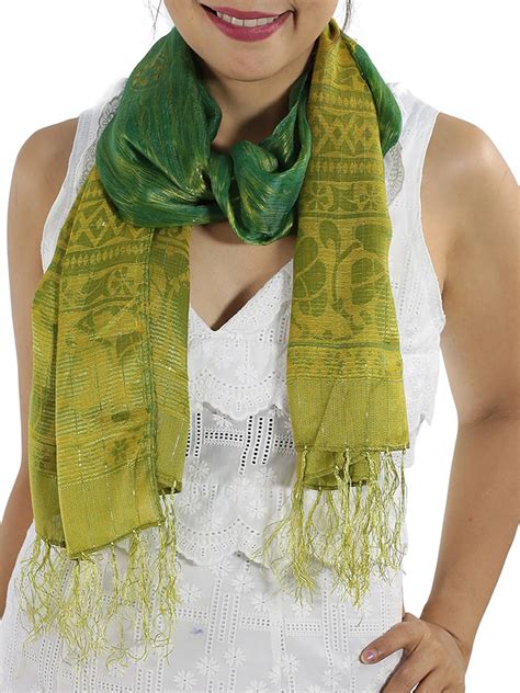 * Green Silk Scarf | Green Silk Scarves - Shop Online & Save