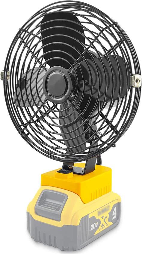 Portable Outdoor Sleek Jobsite Cordless Fan Compatible With Dewalt Bucket Indoor