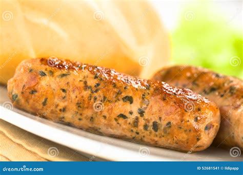 Fried Bratwurst Stock Image Image Of Pork Herb Sausage