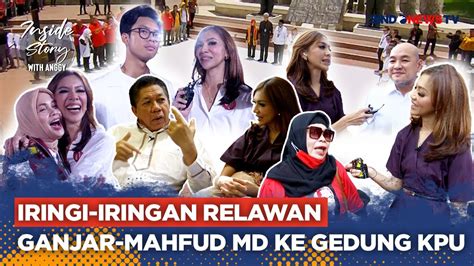 Ribuan Relawan Antusias Dampingi Ganjar Mahfud Daftar Ke Gedung Kpu