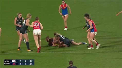 Lily Goss Highlights Aflw Season 7 Round 5 2022 Carlton Blues