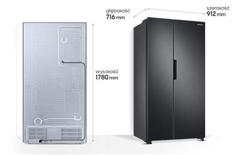 SAMSUNG RS66A8100B1 EF Side by Side No frost 178cm Grafitowa Lodówka