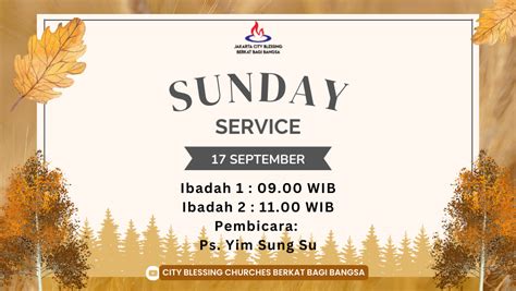 Live Streaming Ibadah Minggu September City Blessing Church