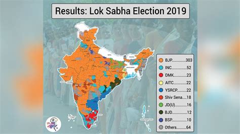 In Maps How Political Parties Fared In Lok Sabha Election 2019 Across