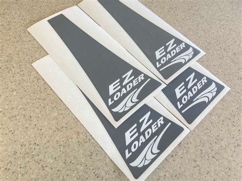 Ez Loader Vintage Boat Trailer Fender Decals 4 Pak Dark Gray White Free Ship Ebay